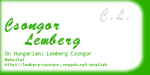 csongor lemberg business card